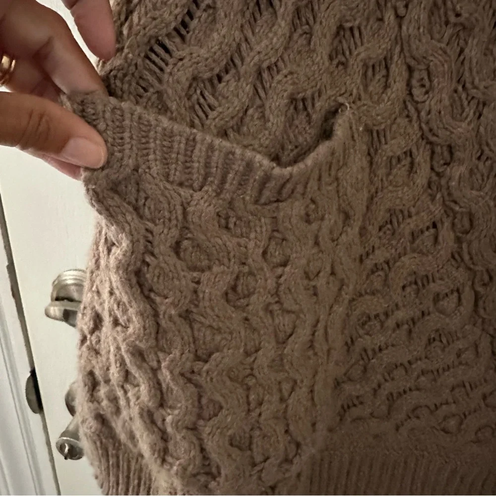 Anthropologie Angel of the North Bryson Cowl Neck Poncho Sweater Oversized M/L